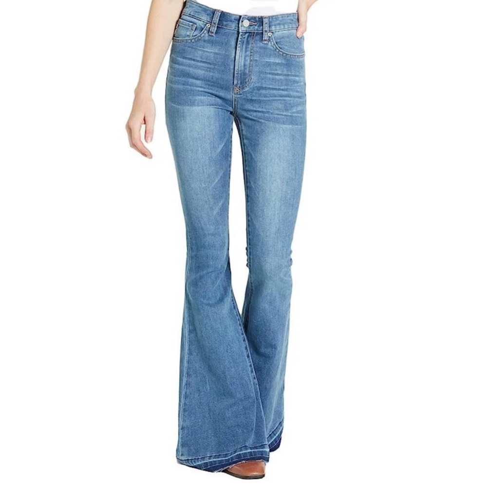 Dear John Kara High Rise Super Flare Tide Jean Blue Size 27